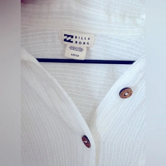 Billabong “In The Tide” White Beach Shirt - Picture 6 of 14